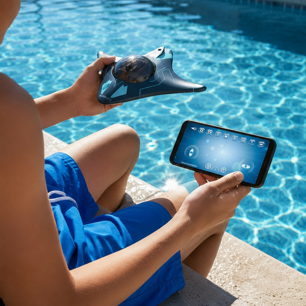 AquaRay Pro - App UI on Tablet